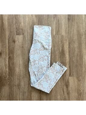 DYI Define Your Inspiration Beige & White Floral Leggings Size Large